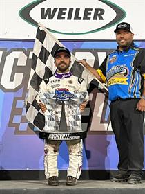 Rico Abreu Wins All Star Thriller with Late Race Pass at Knoxville!